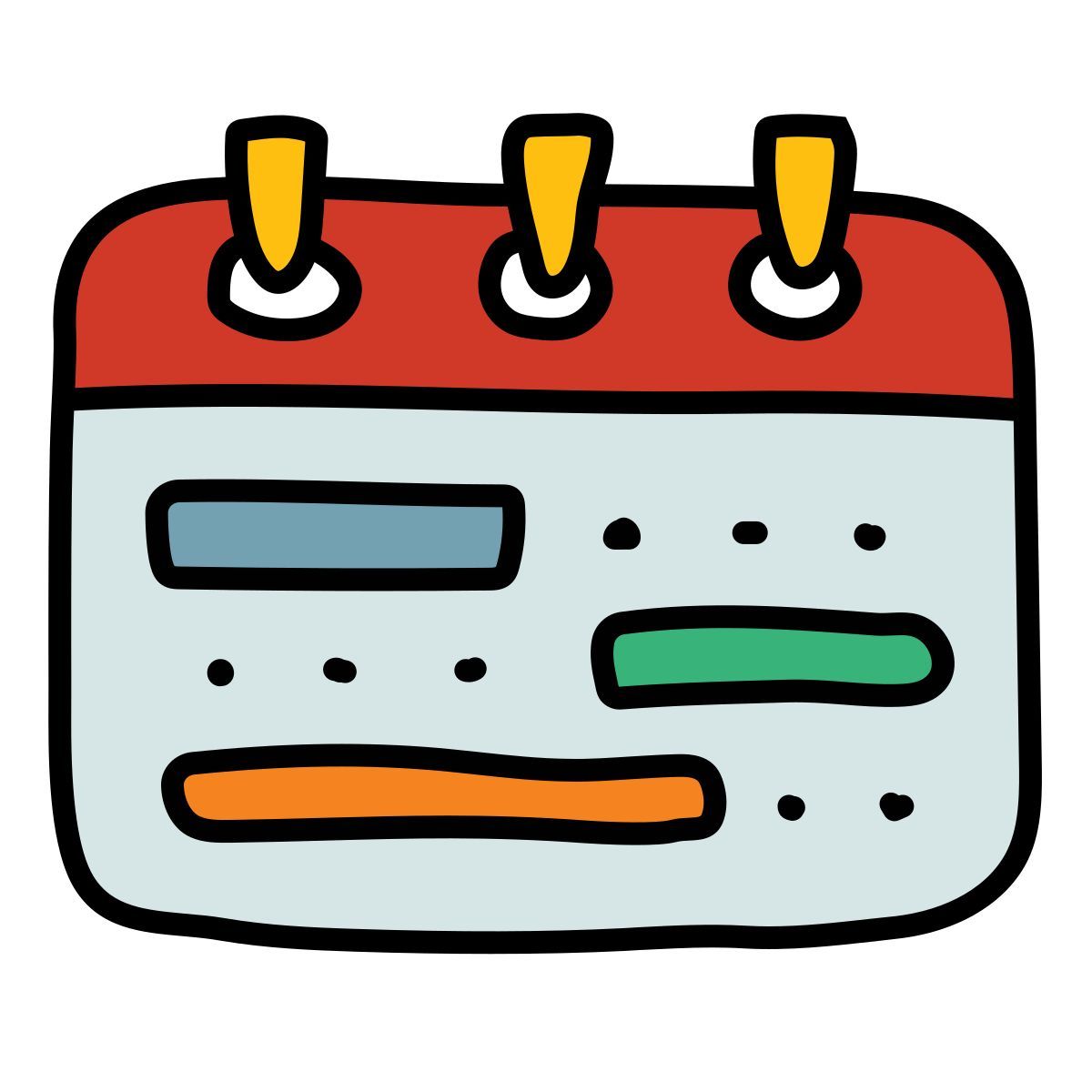 doodle style semaine de la chronologie icon