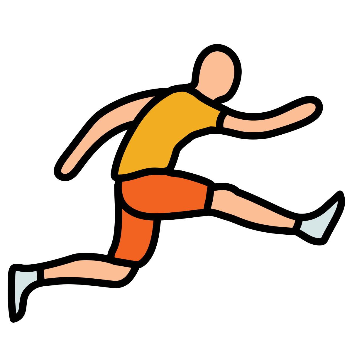 doodle style track and field icon