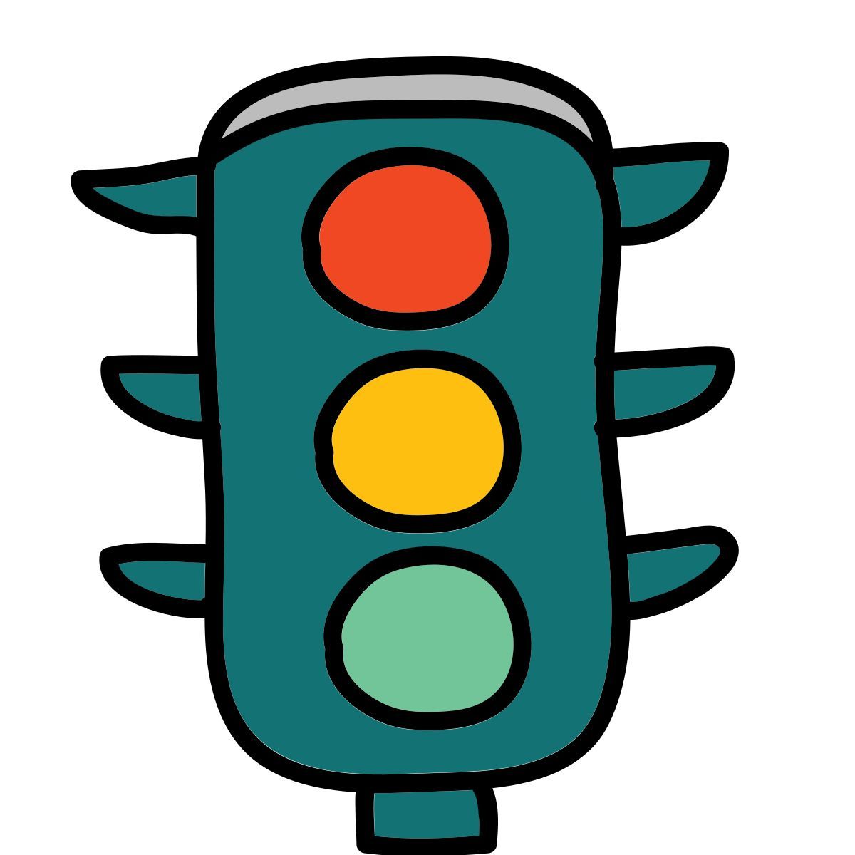 doodle style semáforo icon