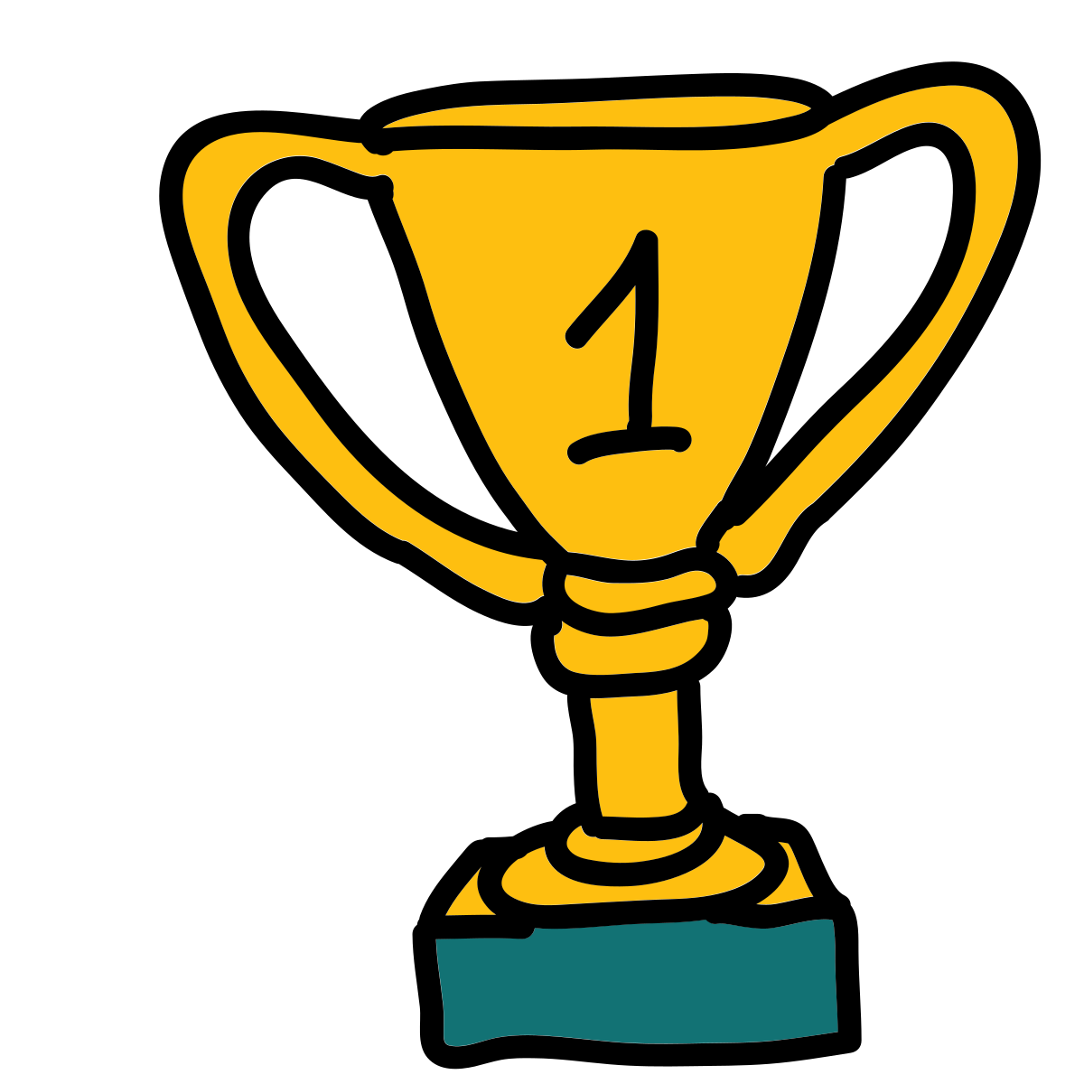 doodle style trophy icon