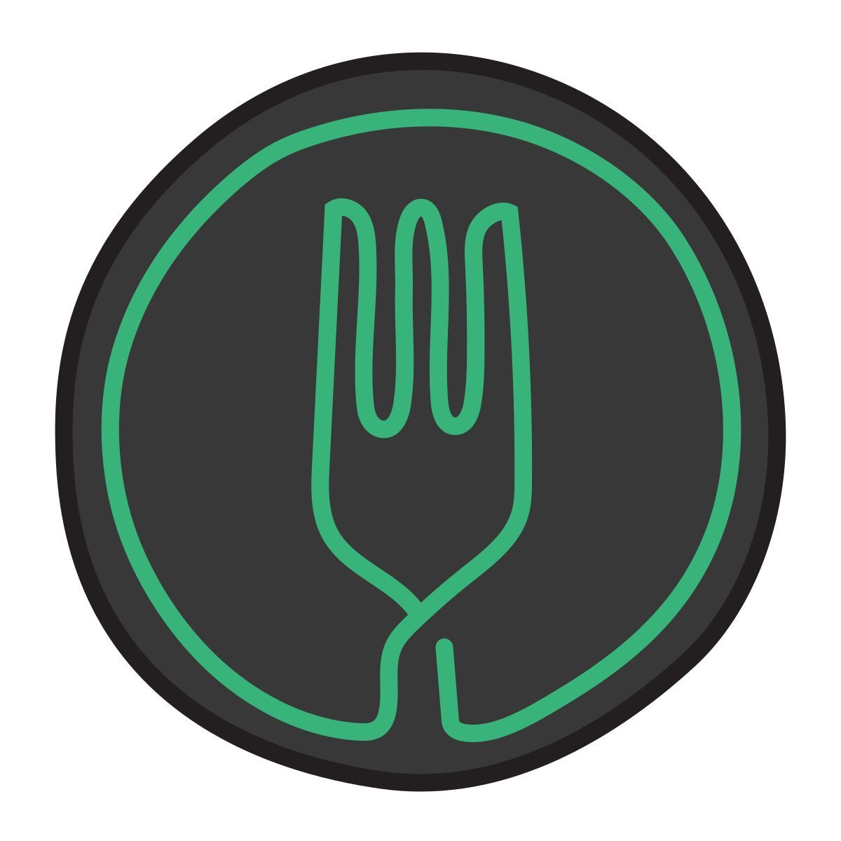 doodle style super mangia icon