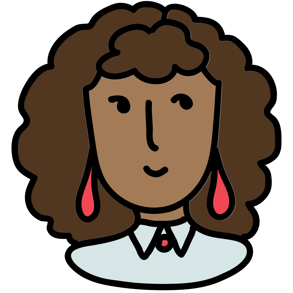 doodle style user female icon