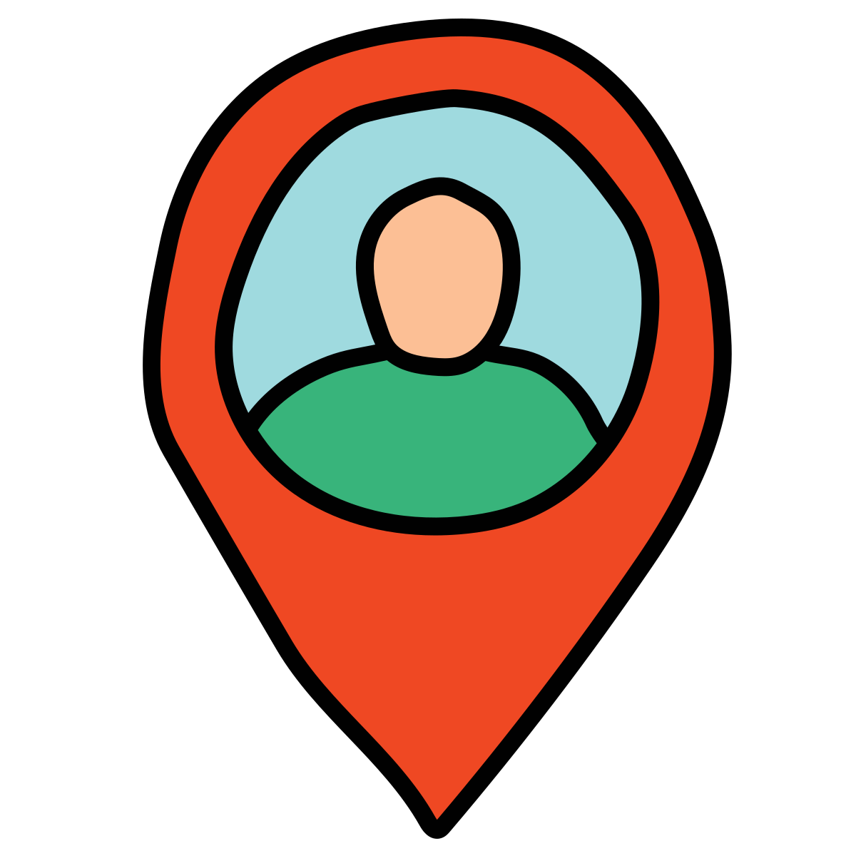 doodle style user location icon