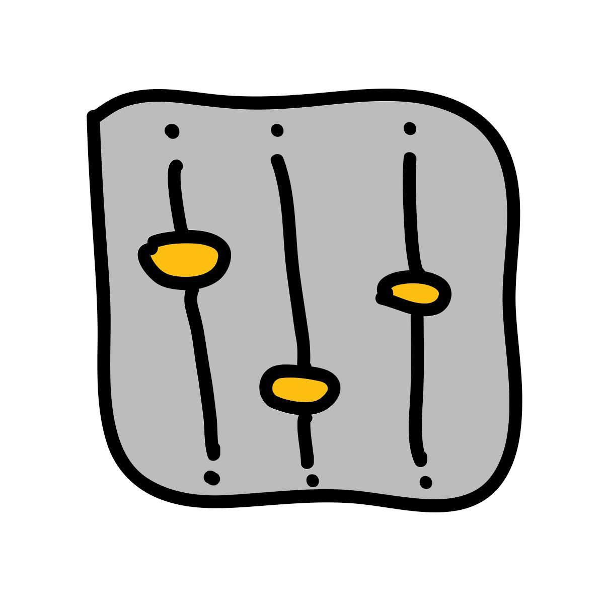 doodle style equalizzatore icon