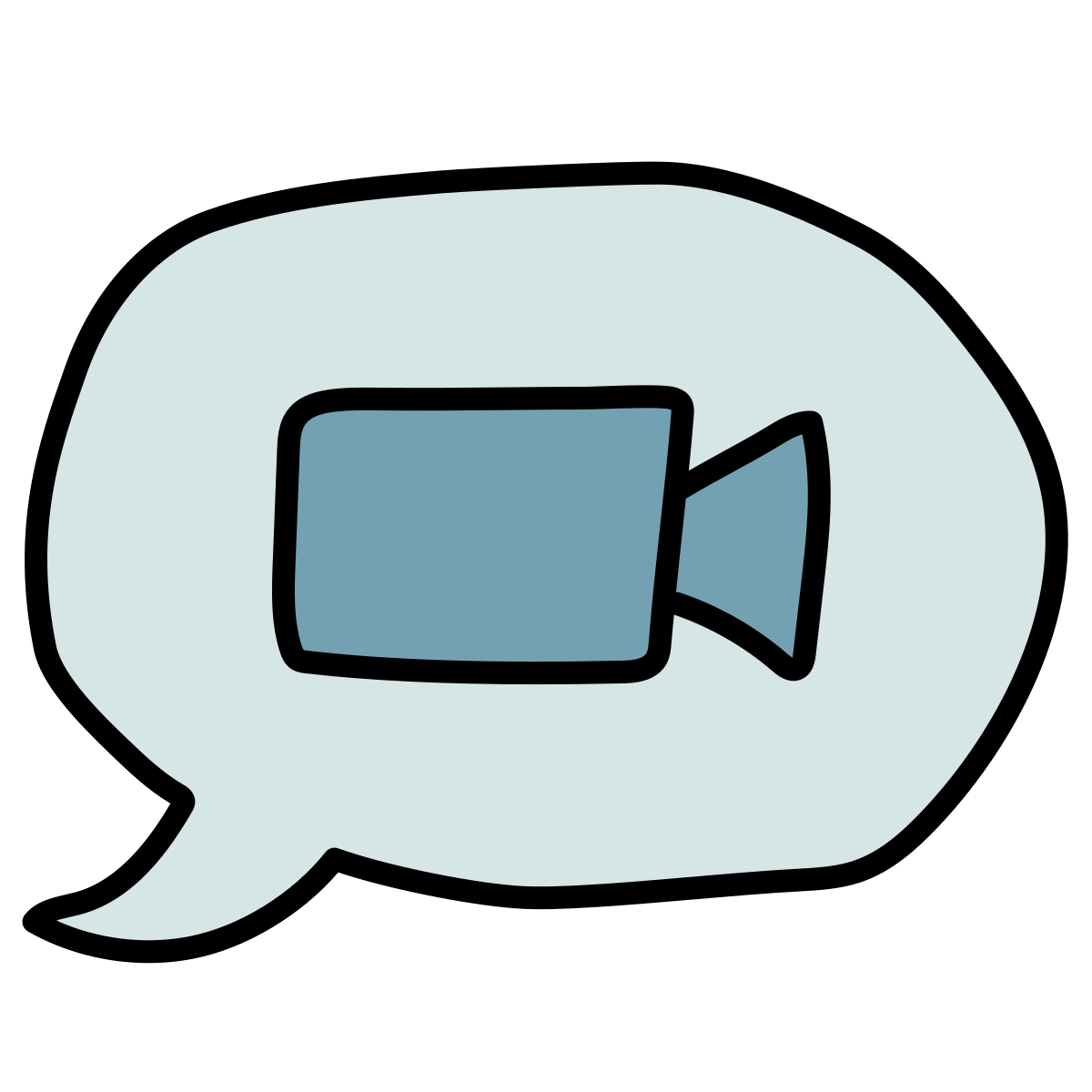 doodle style video message icon