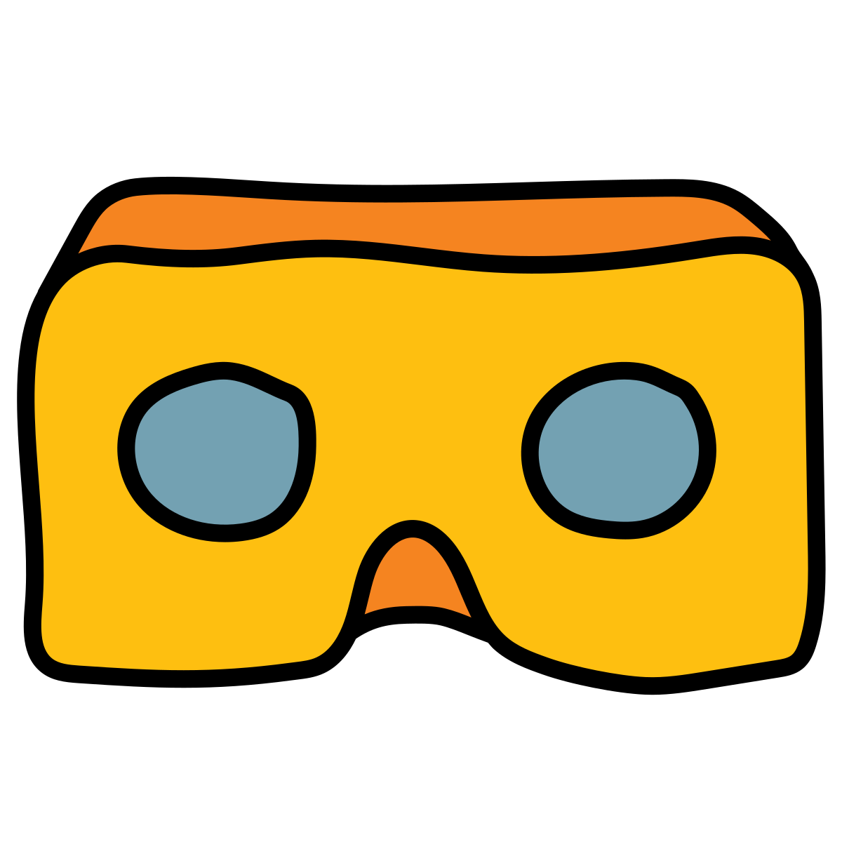 doodle style virtual reality icon