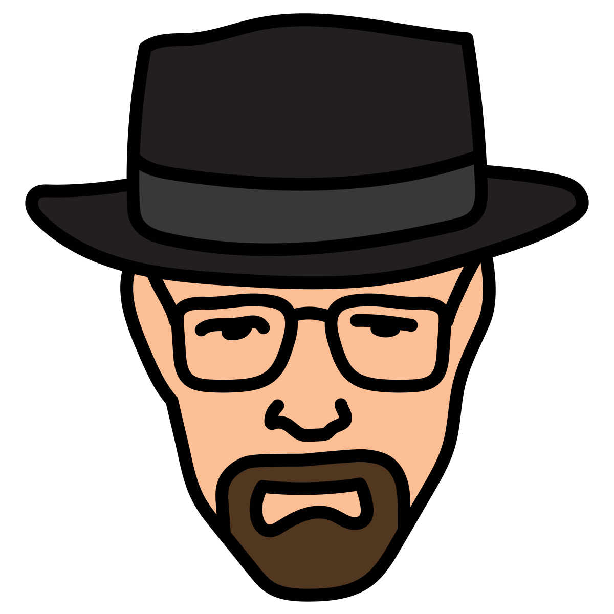 doodle style walter white icon