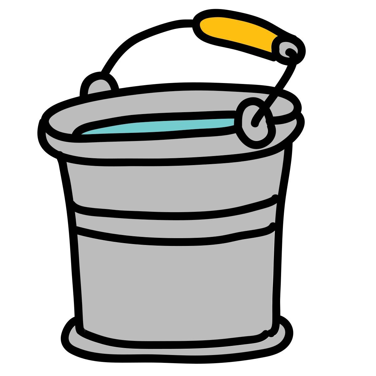 doodle style secchio d&#39;acqua icon