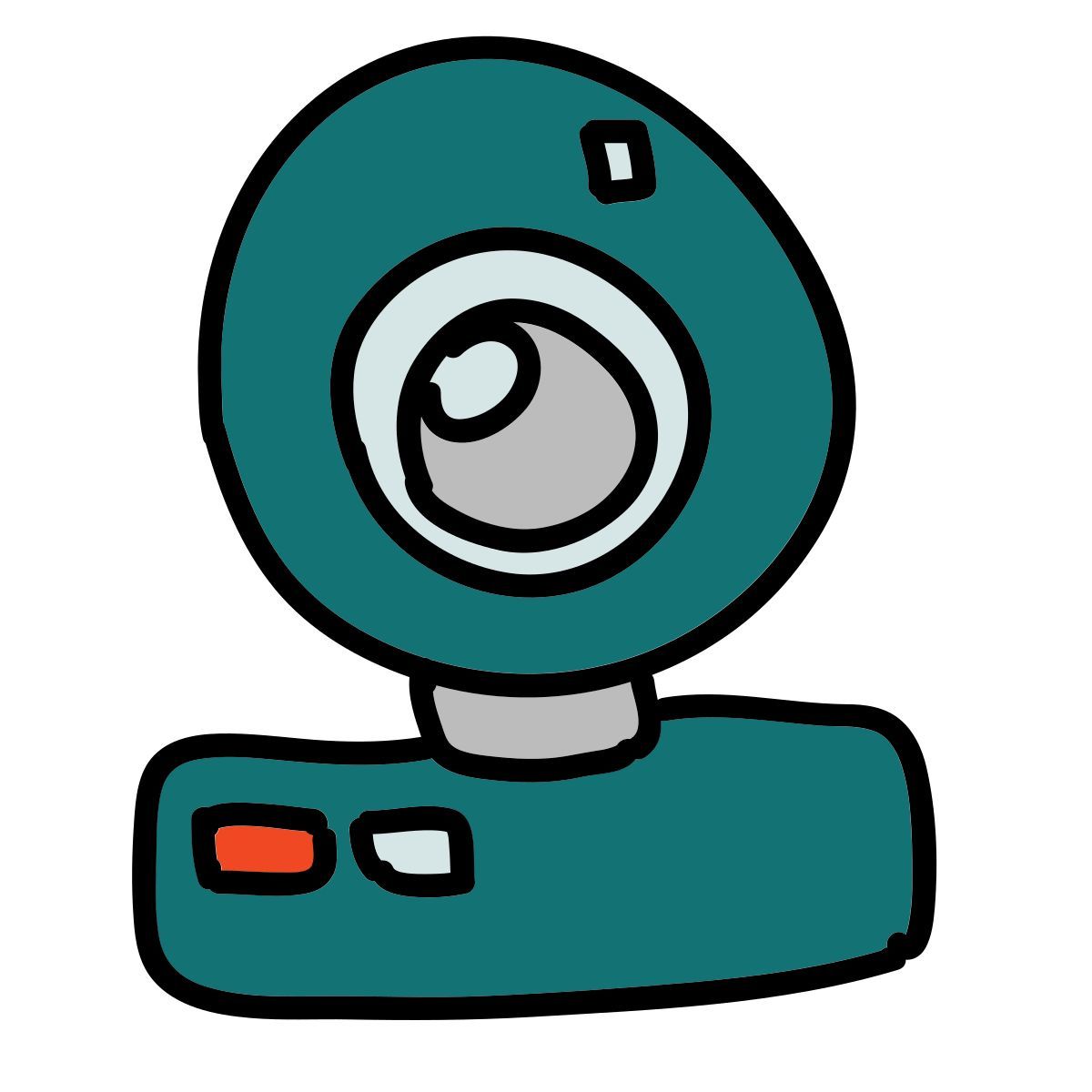 doodle style 웹캠 icon
