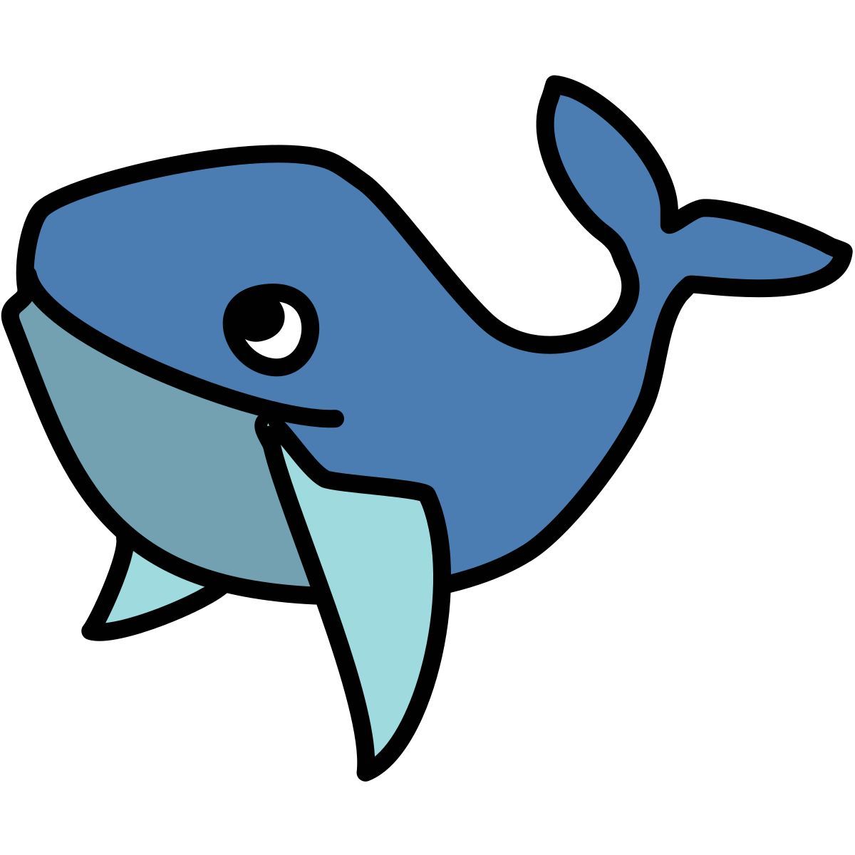 doodle style 鯨 icon