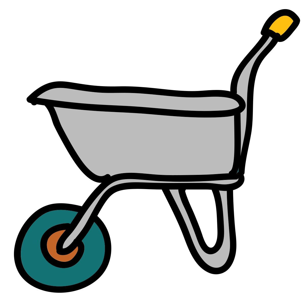 doodle style schubkarre icon