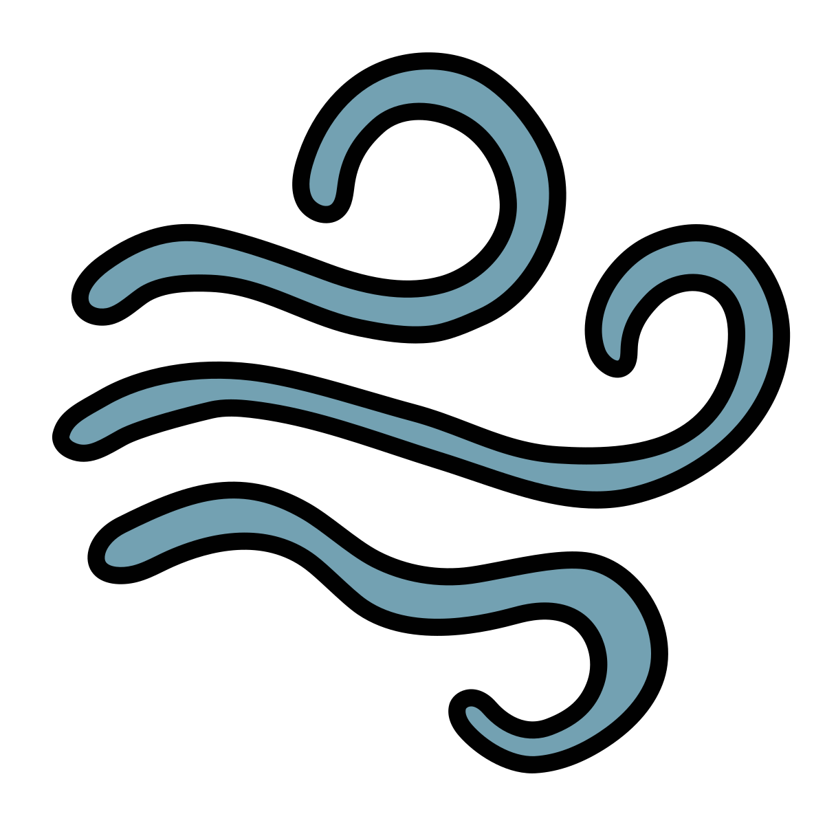doodle style wind icon