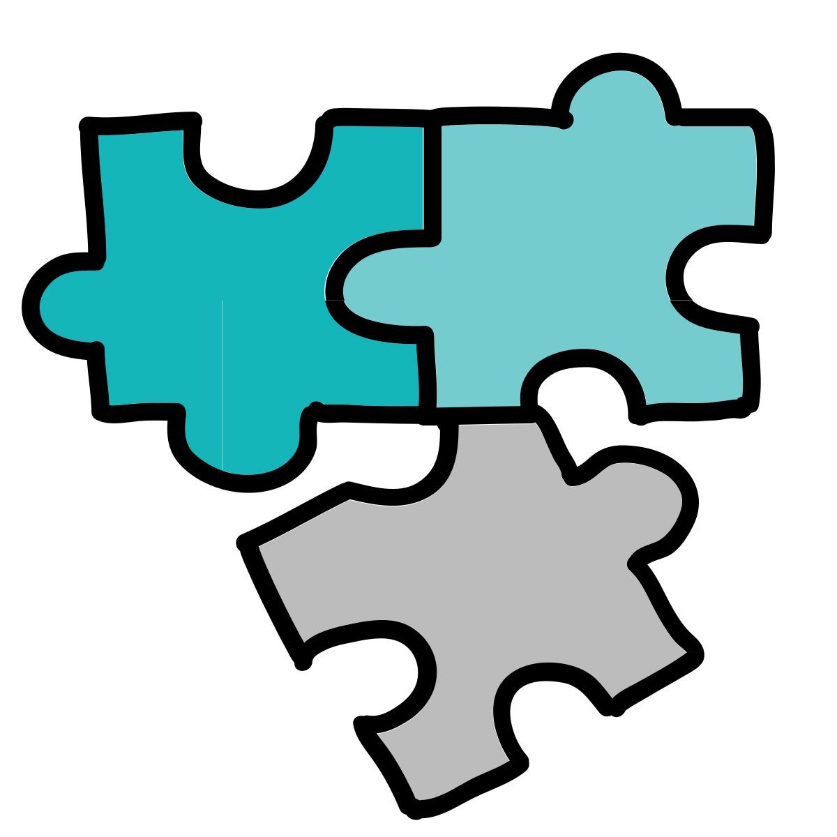doodle style mauvaise pièce de puzzle icon