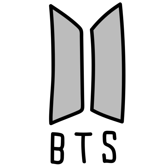 落書き スタイルでの Bts Logo のアイコン