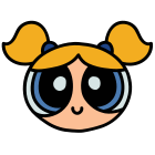 Bubbles Powerpuff Girls icon in Doodle Style