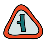 Road Left Turn Sign icon