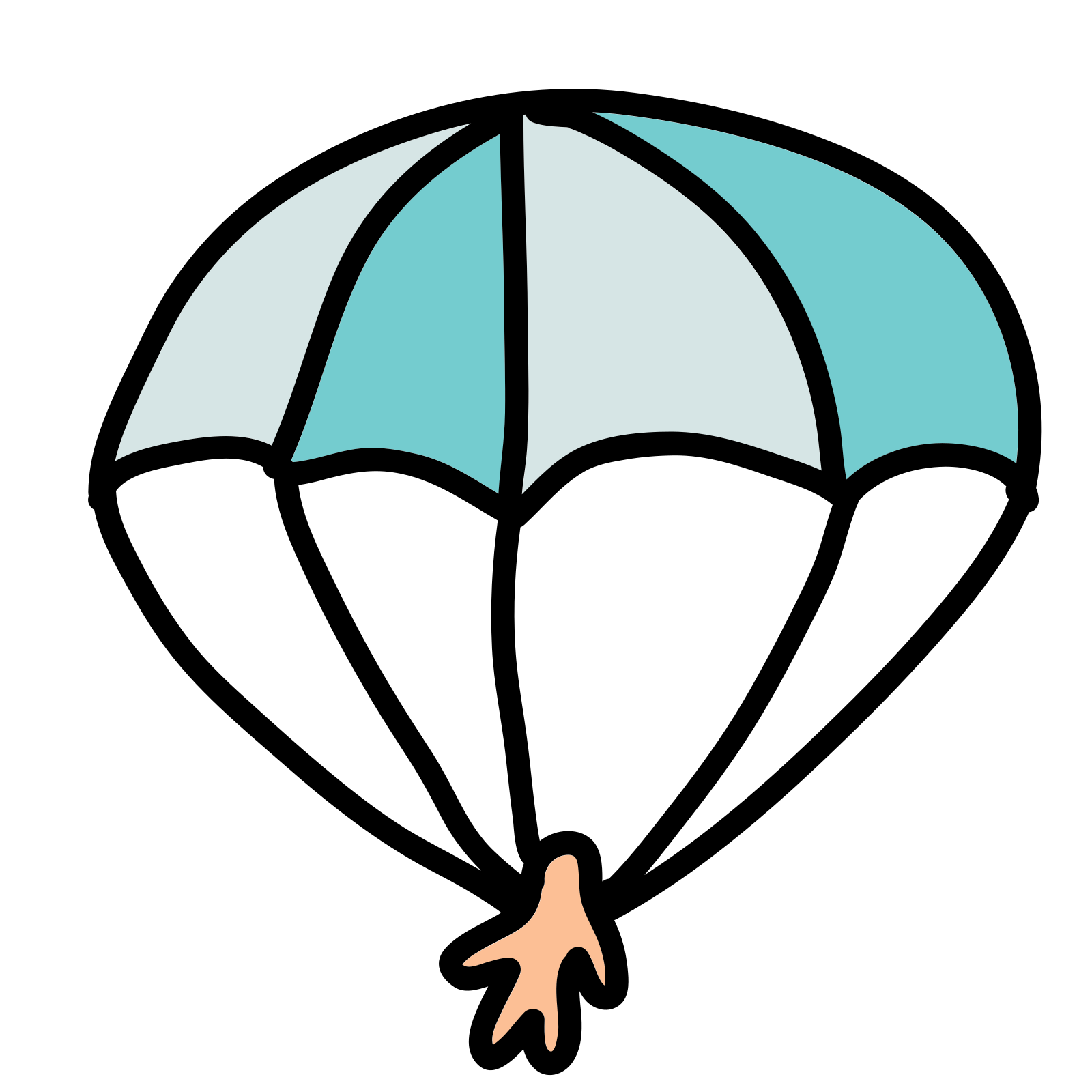 降落伞emoji表情图片
