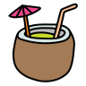 coconut cocktail icon
