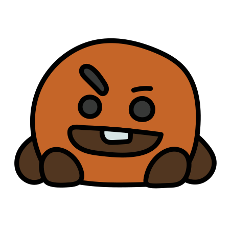 BT21 Shooky icon in Doodle Style