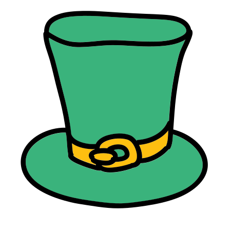 Leprechaun Hat icon in Doodle Style