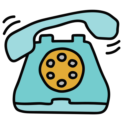 Ringing Phone icon in Doodle Style