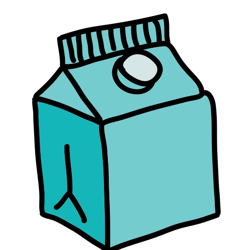 Tetra Pak icon in Doodle Style