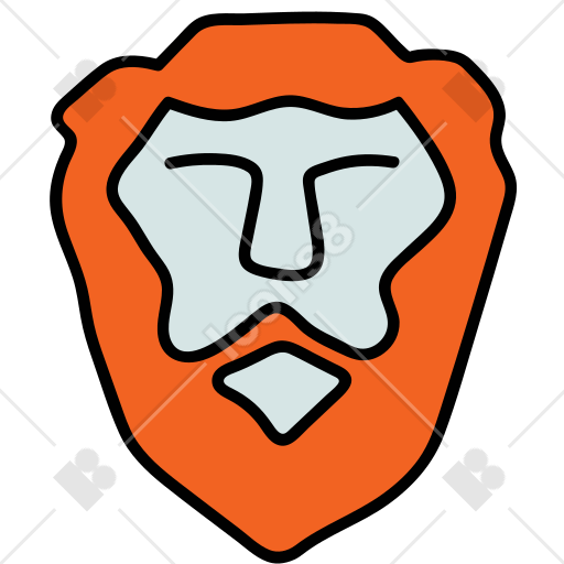 Brave Web Browser aesthetic icon in PNG, SVG