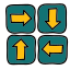 Directions Four Way icon