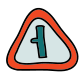 Road Left Turn Sign icon