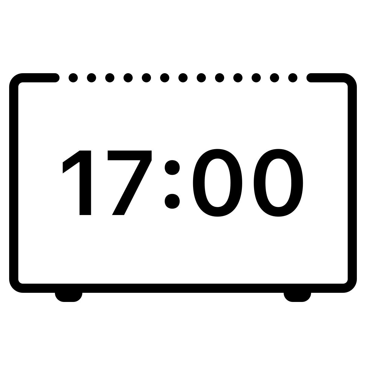 dotted style 17:00 icon