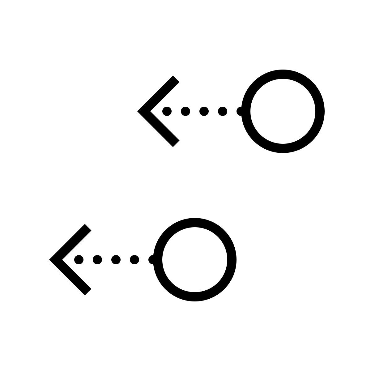 dotted style 两指向左滑动 icon