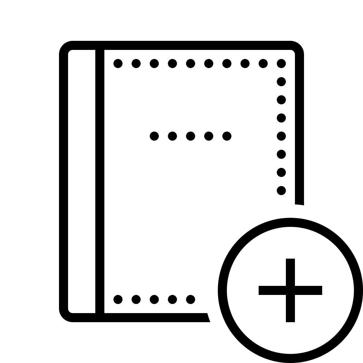 dotted style 도서 추가 icon