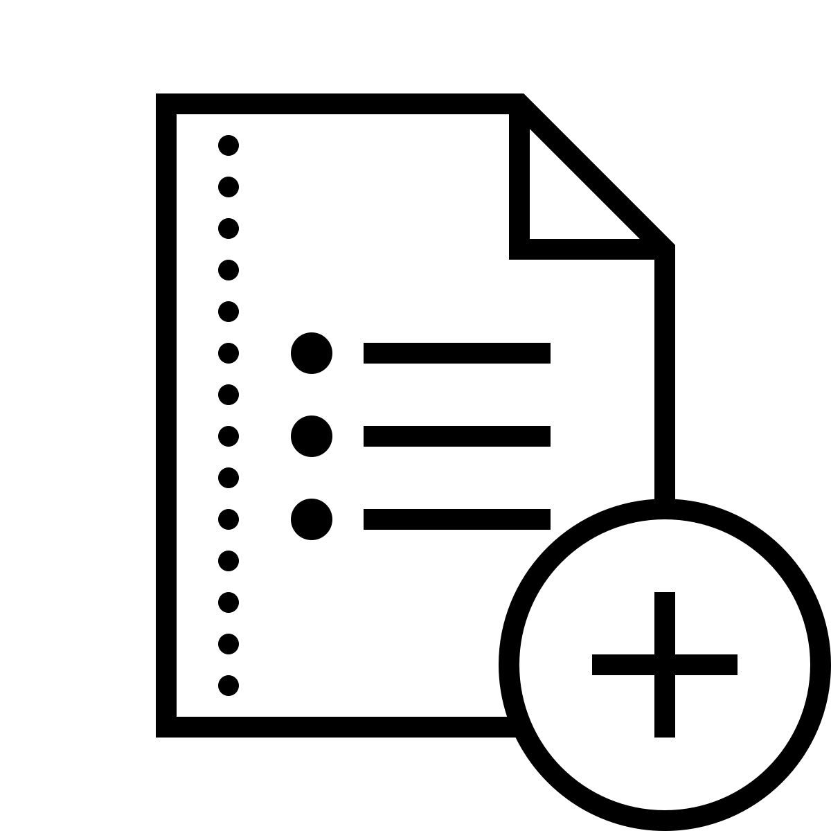 dotted style add list icon