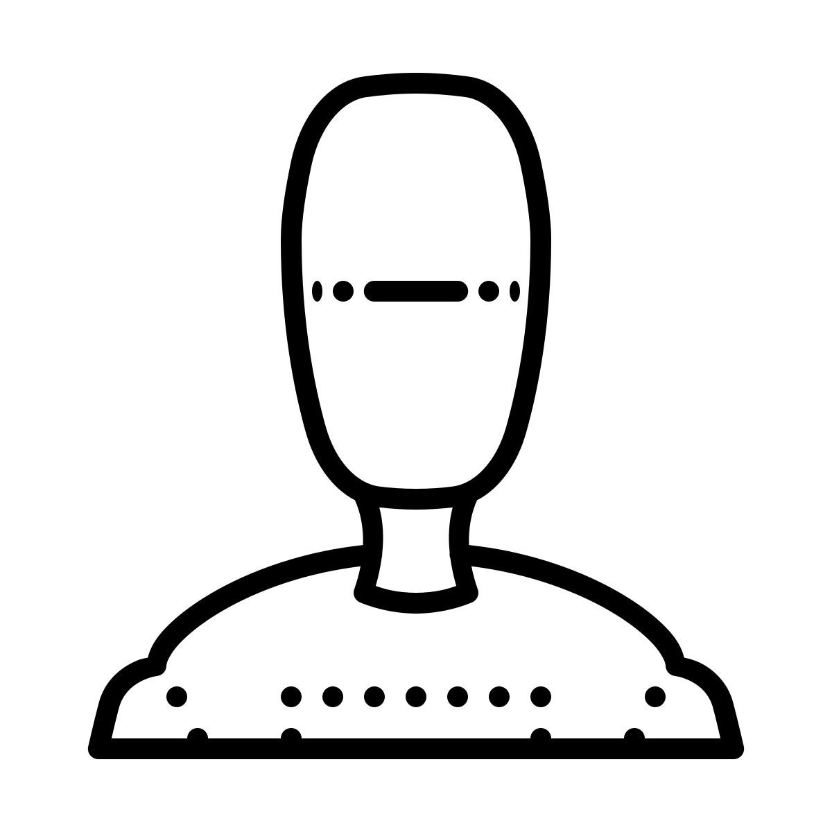 dotted style robot icon