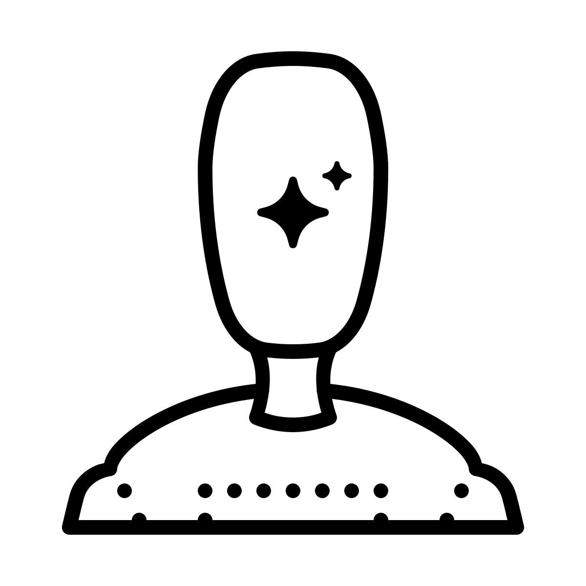 dotted style robot icon