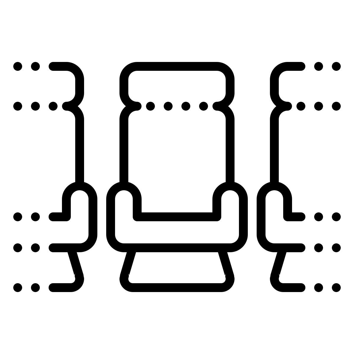 dotted style sitz icon