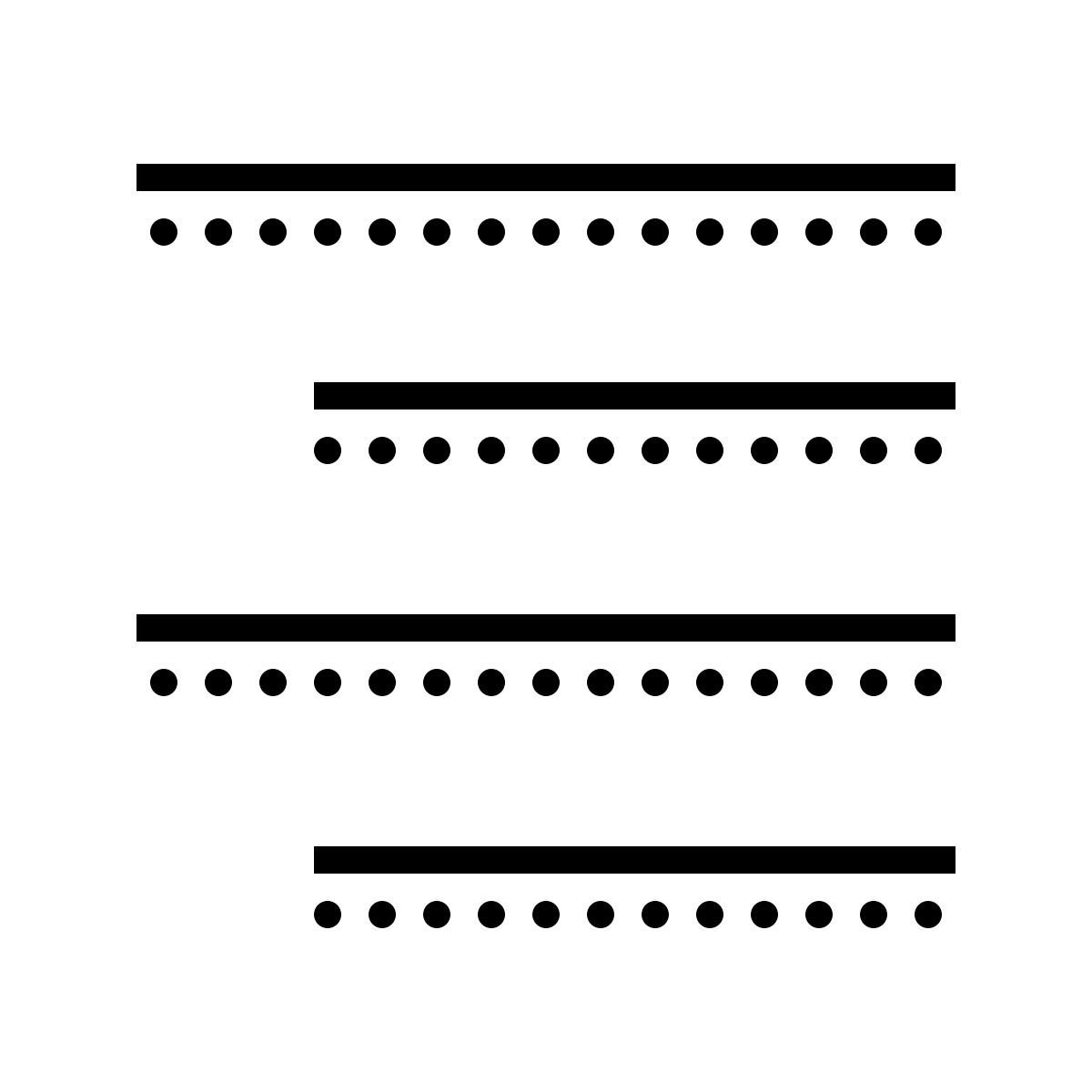 dotted style allinea a destra icon