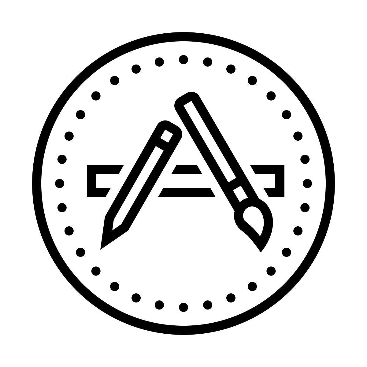 dotted style app store icon