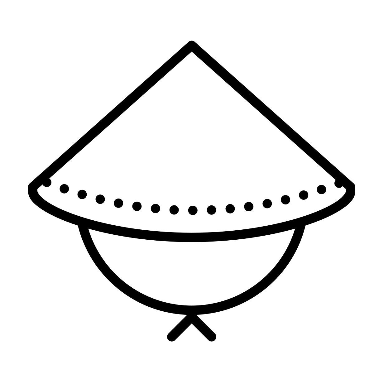 dotted style 亚洲帽子 icon