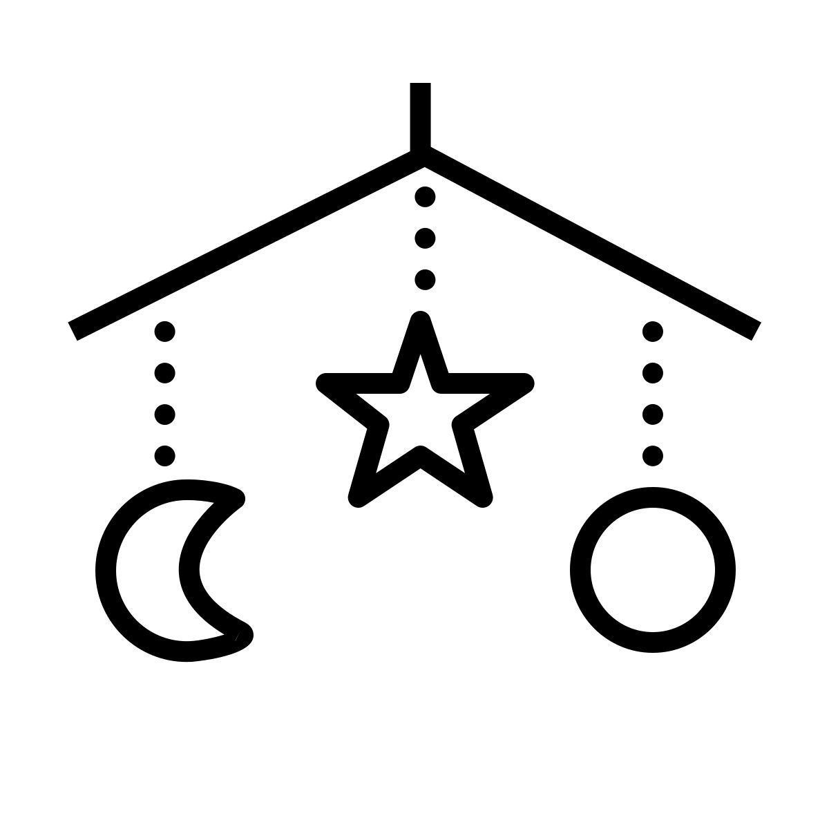 dotted style baby mobile icon