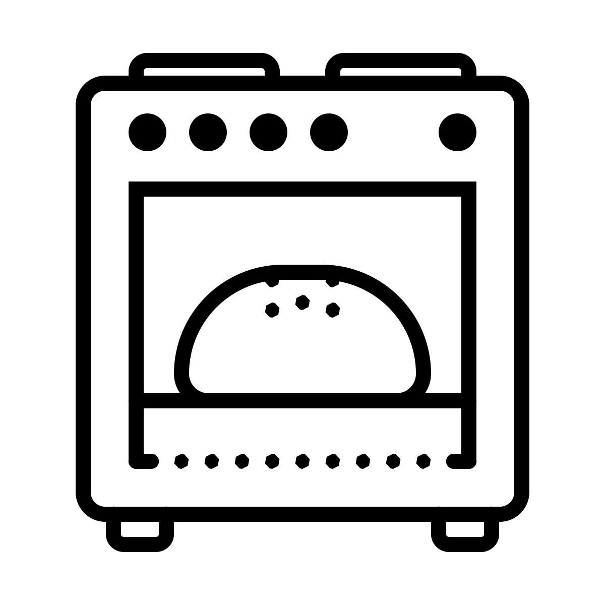 dotted style 빵 굽기 icon