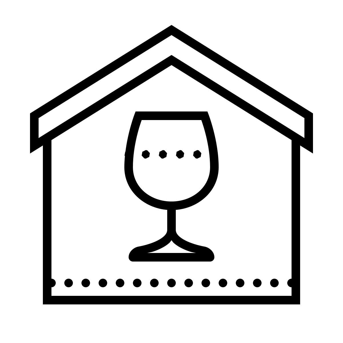 dotted style construção de bar icon