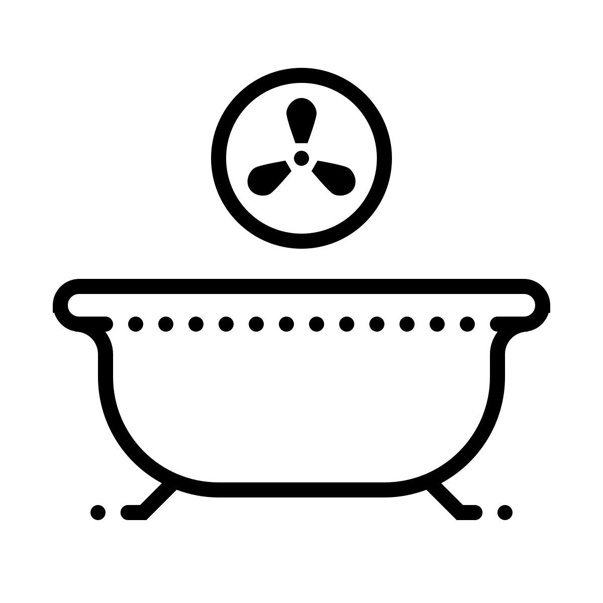 dotted style badezimmer ventilator icon