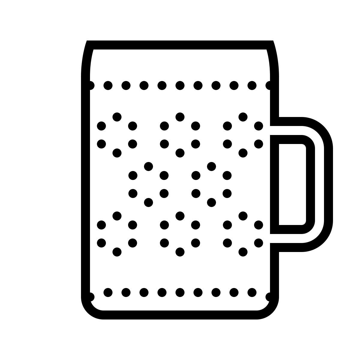 dotted style bayerischer bierkrug icon