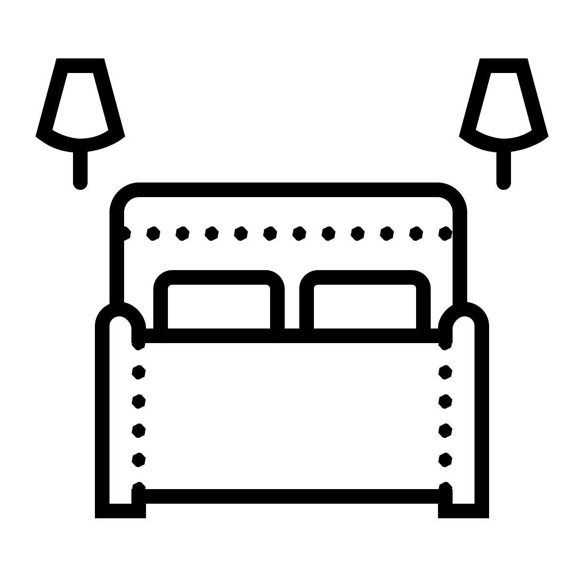 dotted style schlafzimmer interieur icon