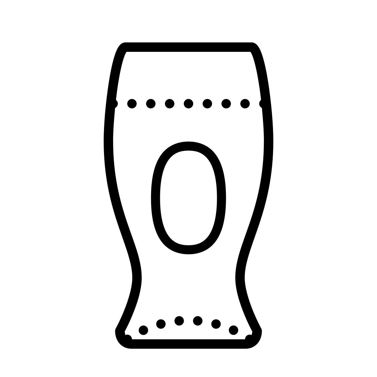 dotted style 맥주 유리 icon