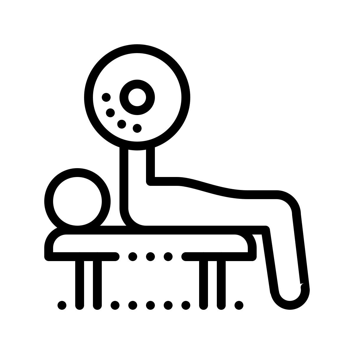 dotted style banca pesas icon