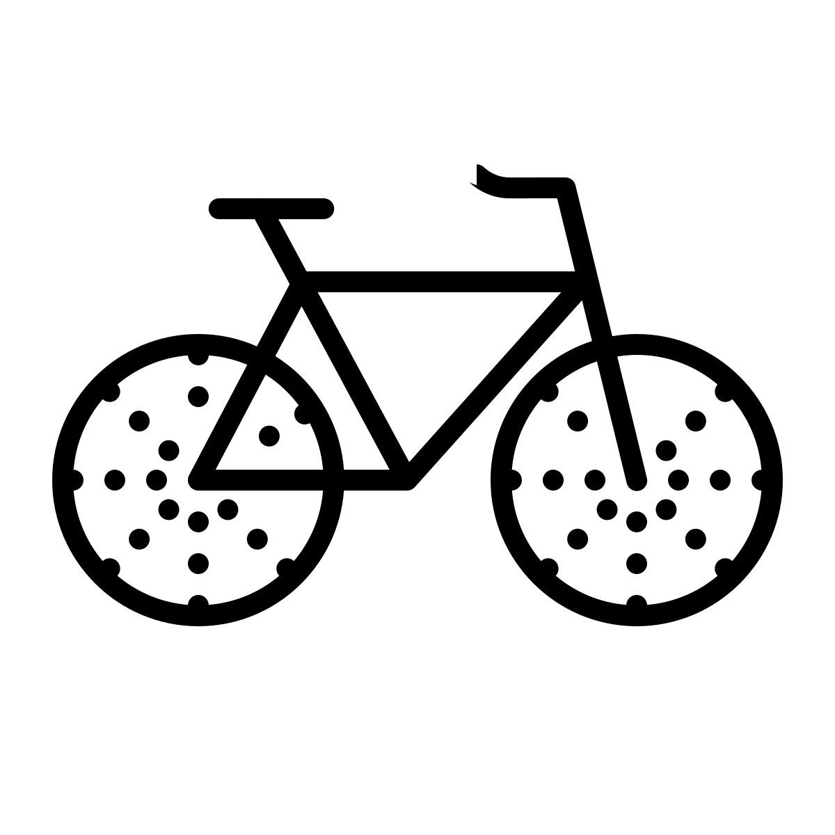 dotted style bicicletta icon