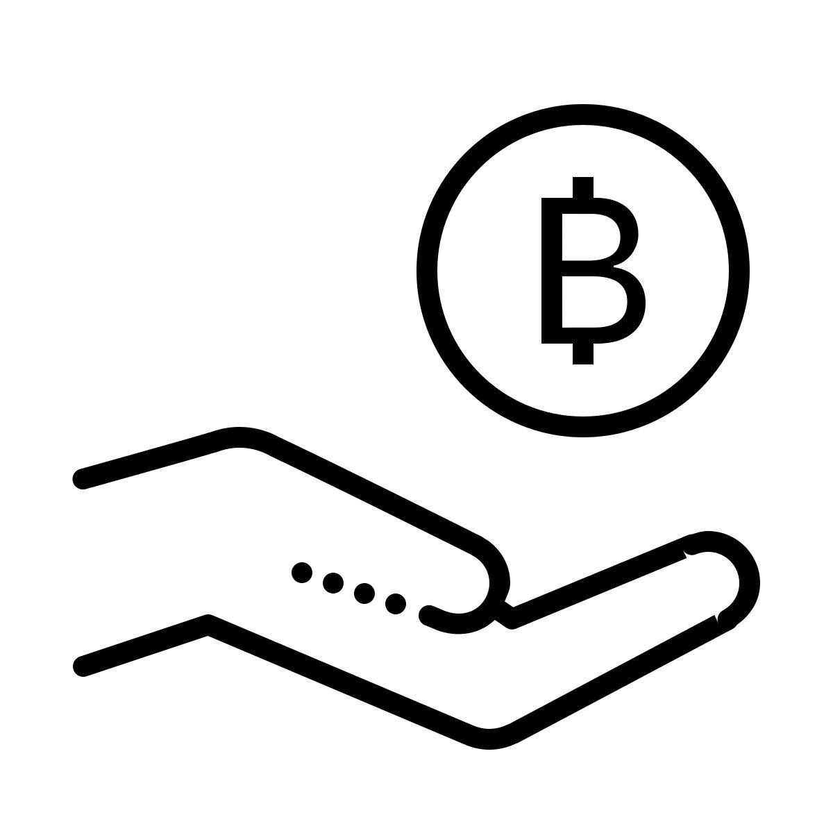 dotted style bitcoin akzeptiert icon