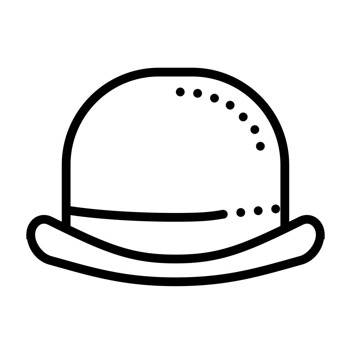 dotted style 圆顶硬礼帽 icon